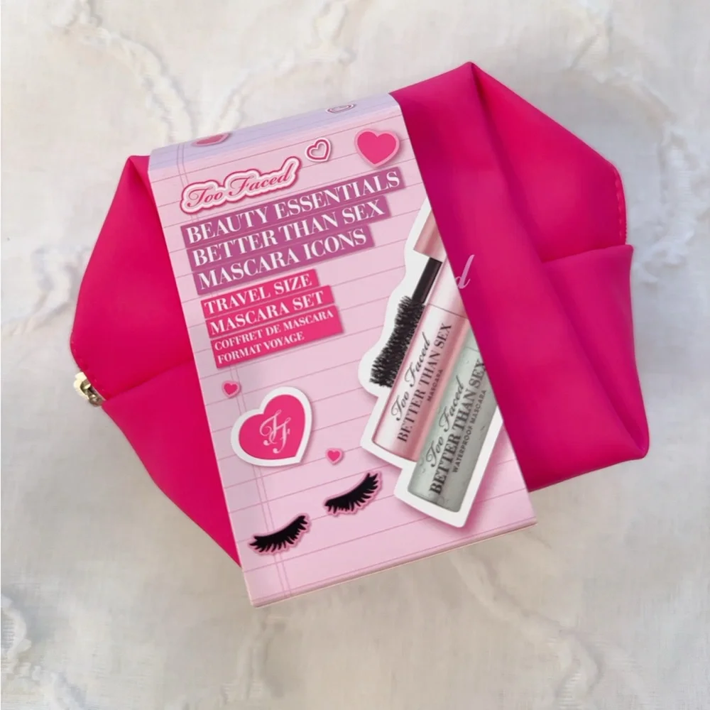 NEW Too Faced beauty essentials better than sex mascara icons set